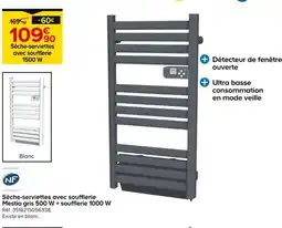 Castorama Sèche-serviettes avec soufflerie 1500 W offre