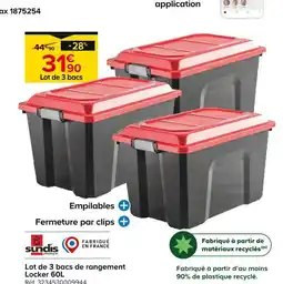 Castorama Sundis Bacs de rangement Locker 60L offre