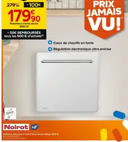 Castorama Noirot Radiateur électrique à inertie sèche Alliage 1000 W offre