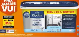 Castorama Ripolin Peinture Peinture(d) Ripolin anti-humidité blanc satin 2,5L + 20% gratuit offre