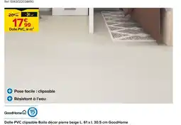 Castorama GoodHome Dalle PVC clipsable Baila décor pierre beige offre