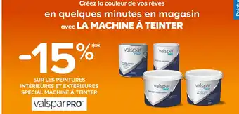 Castorama Valspar PRO -15% sur les peintures intérieures et extérieures spécial machine à teinter offre