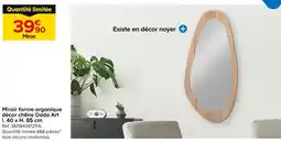 Castorama Miroir forme organique décor chêne Dada Art offre