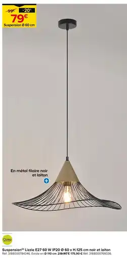 Castorama Corep Suspension Lizzie E27 60 W IP20 offre