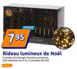 Action Rideau lumineux de noël offre