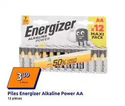 Action Energizer - piles alkaline power aa offre