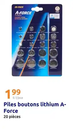 Action Piles boutons lithium a- force offre