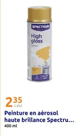 Action Peinture en aerosol haute brillance spectru offre