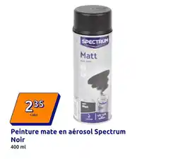 Action Peinture mate en aerosol spectrum noir offre