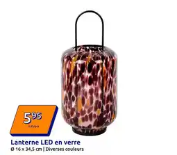 Action Lanterne led en verre offre