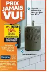 Castorama Starwax - absorbeur d'humidité compact 25m² vert kaki + 1 tablette 500g offre