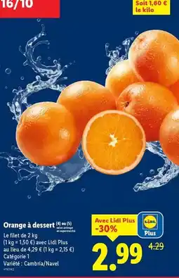 Lidl Oranges à dessert offre