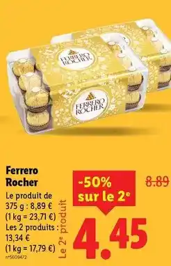 Lidl Ferrero rocher - le produit de 375 g offre