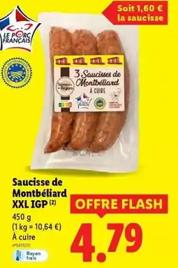 Lidl Saveurs de nos régions - saucisse de montbeliard igp offre
