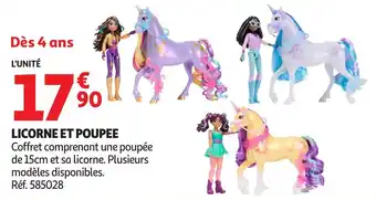 Auchan Licorne et poupee offre