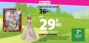 Auchan Barbie joyeux noel offre