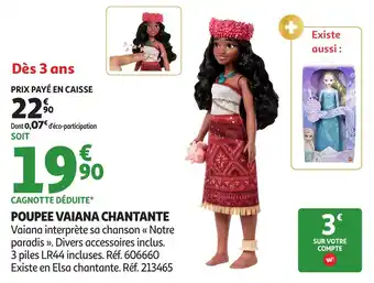 Auchan Poupee vaiana chantante offre
