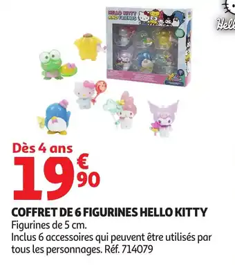 Auchan Coffret de 6 figurines hello kitty offre