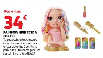 Auchan Rainbow high tete a coiffer offre