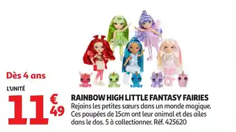Auchan Rainbow high little fantasy fairies offre