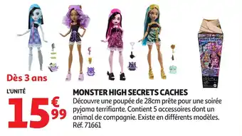 Auchan Monster high secrets caches offre