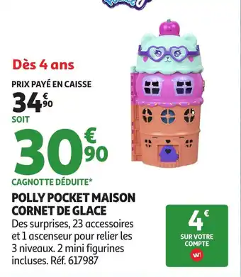 Auchan Polly pocket maison cornet de glace offre