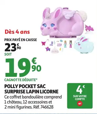 Auchan Polly pocket sac surprise lapin licorne offre