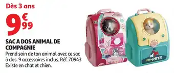 Auchan Sac a dos animal de compagnie offre