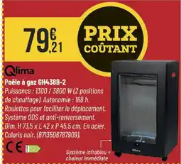 Bricorama QLIMA Poêle à gaz GH438B-2 offre