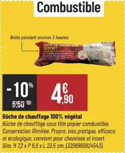 Bricorama Bûche de chauffage 100% végétal offre