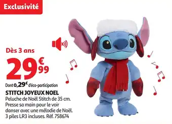 Auchan Stitch joyeux noel offre