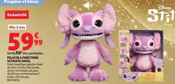 Auchan Peluche a fonctions ultimate angel offre