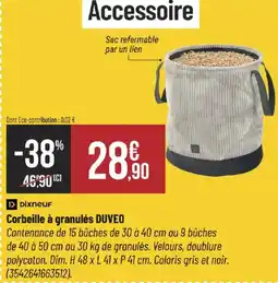 Bricorama DIXNEUF Corbeille à granulés duveo offre