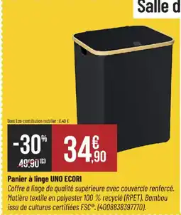 Bricorama Panier à linge uno ecori offre