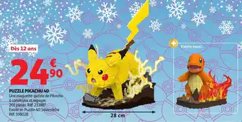 Auchan Puzzle pikachu 4d offre