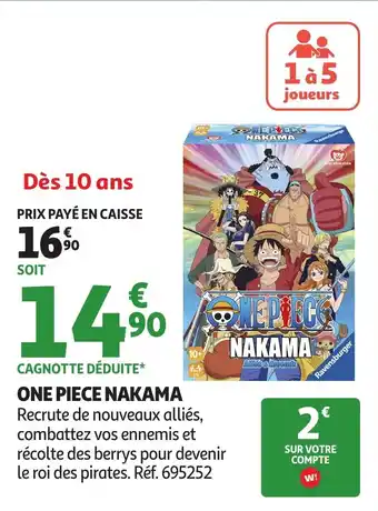 Auchan One piece nakama offre