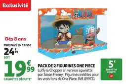 Auchan Pack de 2 figurines one piece offre