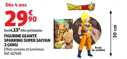 Auchan Figurine geante sparking super saiyan 2 goku offre