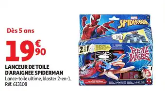 Auchan Lanceur de toile d'araignee spiderman offre