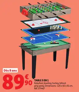 Auchan Table 5 en 1 offre
