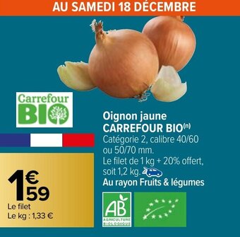 Carrefour Oignon Jaune offre