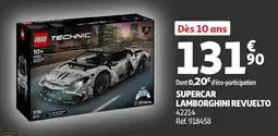 Auchan LEGO TECHNIC Supercar lamborghini revuelto offre