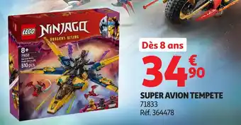 Auchan LEGO Ninjago super avion tempete offre