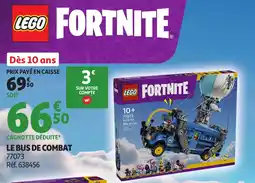 Auchan LEGO Fortnite le bus de combat offre