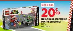 Auchan LEGO Super Mario mario kart bebe mario contre bebe luigi offre