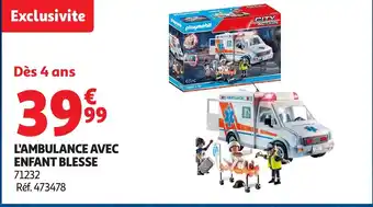 Auchan PLAYMOBIL L'ambulance avec enfant blesse offre
