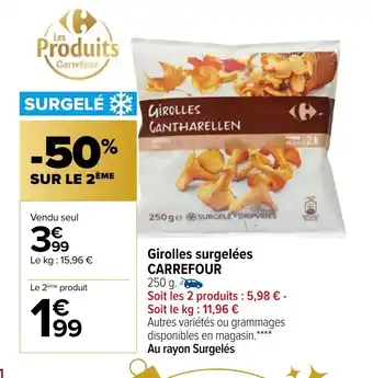 Carrefour Girolles Surgelées offre