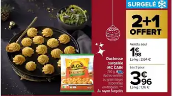 Carrefour Duchesse Surgelée offre