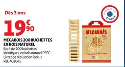 Auchan Mecabois 200 buchettes en bois naturel offre
