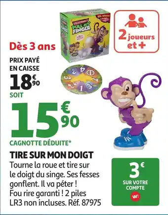 Auchan Tire sur mon doigt offre